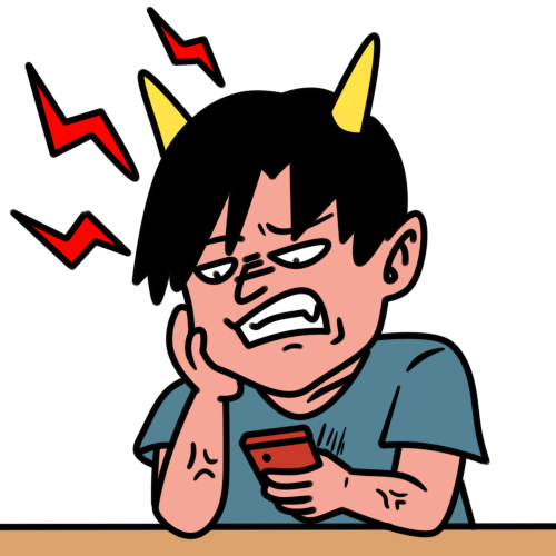 怒る男性