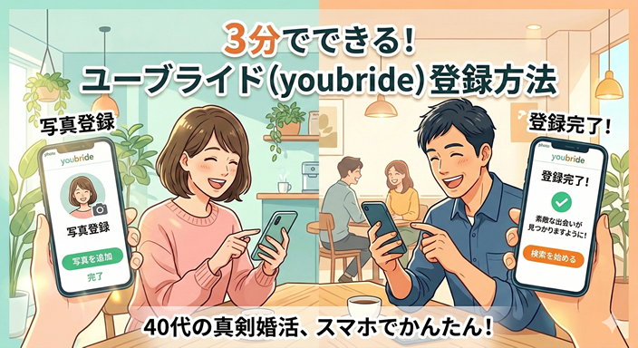 ユーブライドの登録方法（3分でできる）の画像