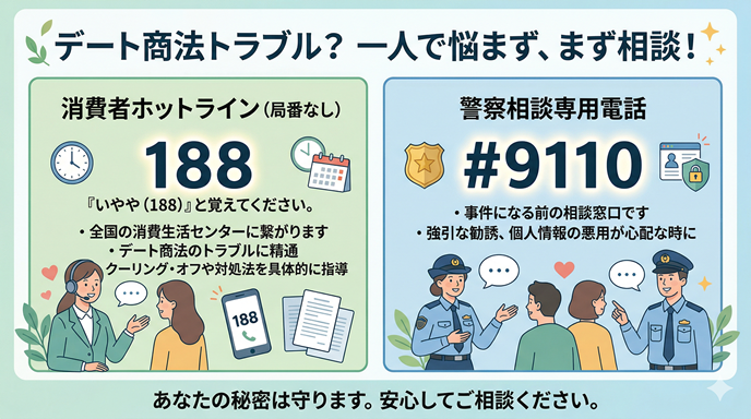 デート商法相談連絡先