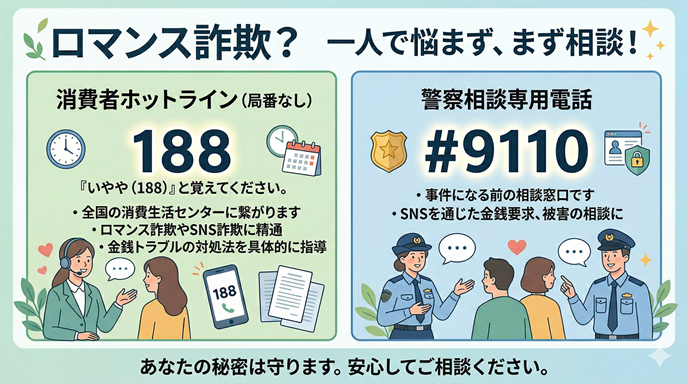 ロマンス詐欺相談先
