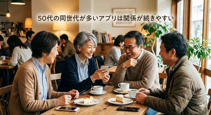 同世代で会話を楽しむ