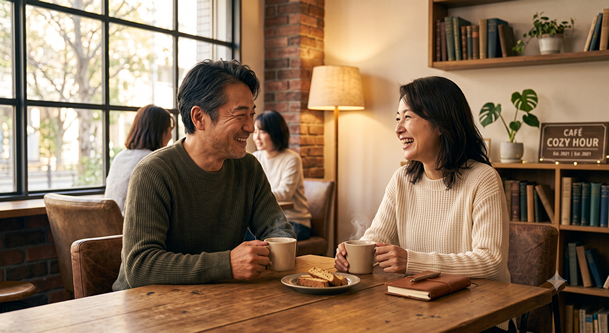 価値観が合う人との時間は、自然と笑顔になれる